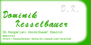 dominik kesselbauer business card